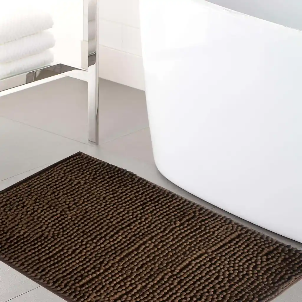Tapete Salida De Ducha Basic Coral Antideslizante 40x60 Cm Marrón
