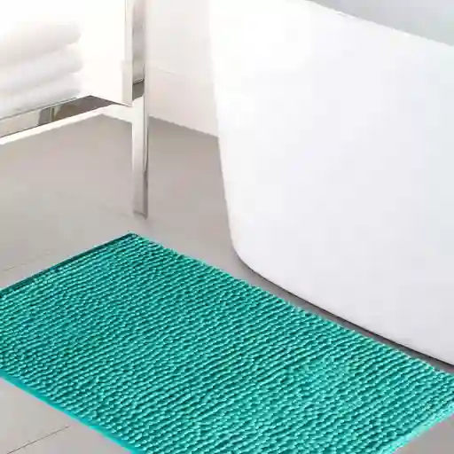 Tapete Salida De Ducha Basic Coral Antideslizante 40x60 Cm Turquesa