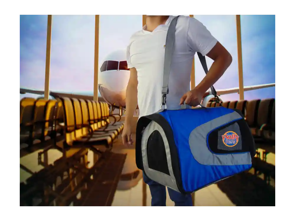  Morral Cargador Cabina Grande Para Mascotas [Azul Claro]