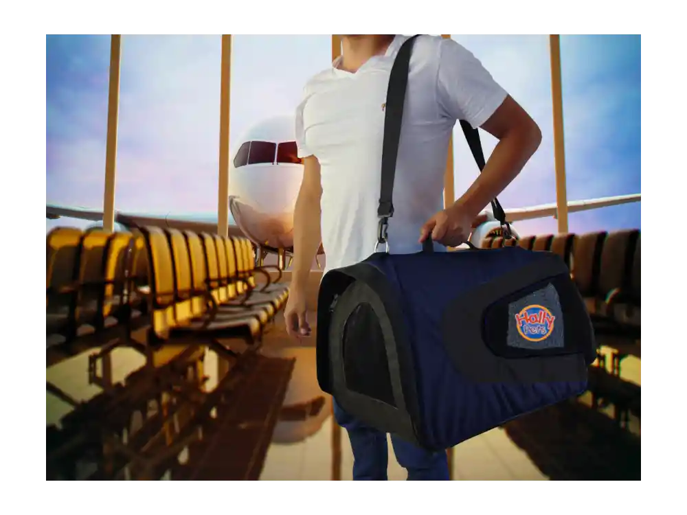  Morral Cargador Cabina Grande Para Mascotas [Azul Oscuro]