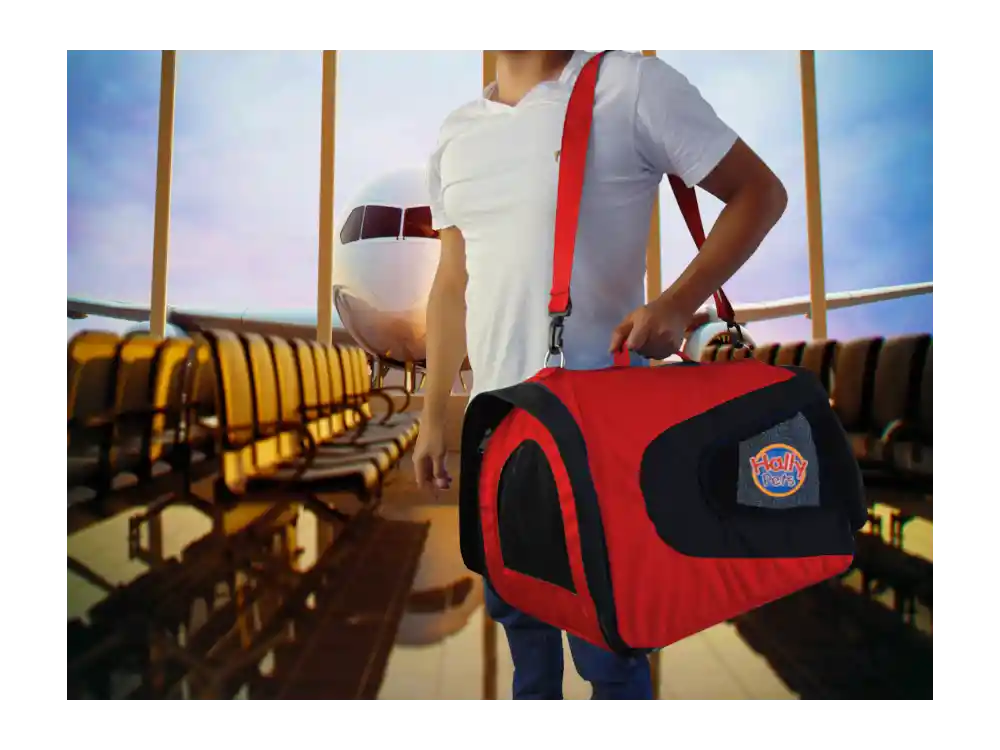  Morral Cargador Cabina Grande Para Mascotas [Rojo]