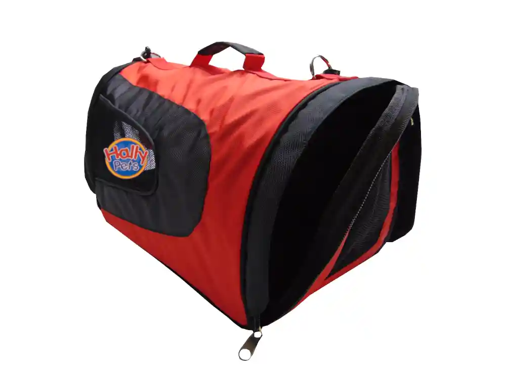  Morral Cargador Cabina Grande Para Mascotas [Rojo]