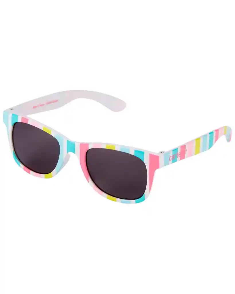 Gafas De Sol Para Niñas Niños Bebés Lentes Original Blanco A Rayas