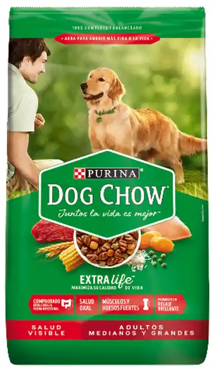 Dog Chow Extra Life Adultos Razas Medianas Grandes 17 Kg