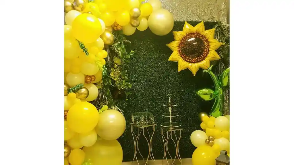 Nuevo Globo Metalizado De Girasol De Flor 90 Cm