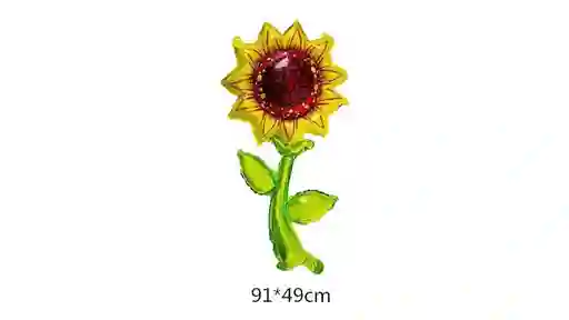 Nuevo Globo Metalizado De Girasol De Flor 90 Cm