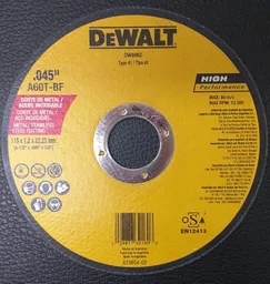Disco Corte Metal 4-1/2 Pulgadas Dewalt