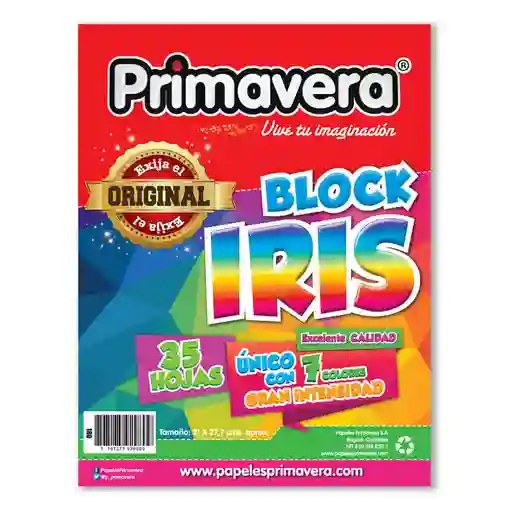 Block Papel Iris Tamaño Carta 