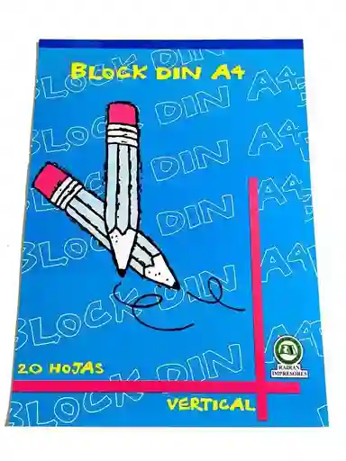 Block DIN A4 Blanco - Tamaño CARTA 