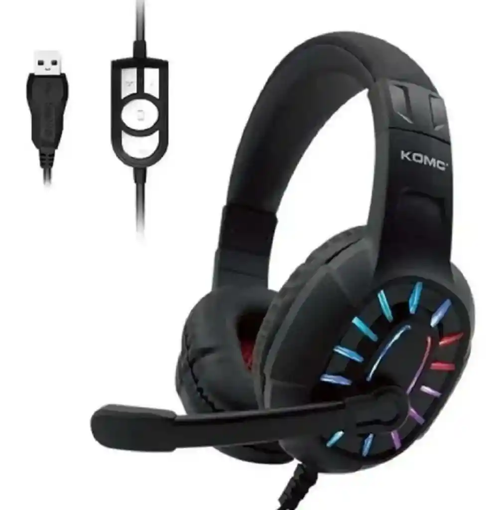 Audífonos Diadema Gamer Conexion Usb Komc Led G313 Headset