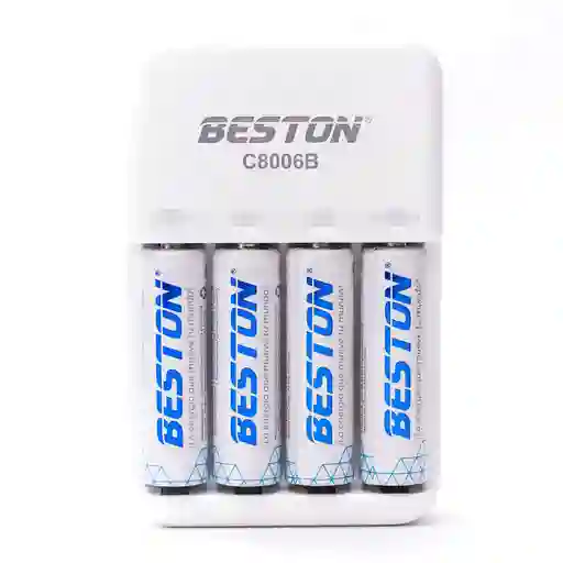 Baterias Beston Aa Recargable X 4 Pack Mas Cargador Pila