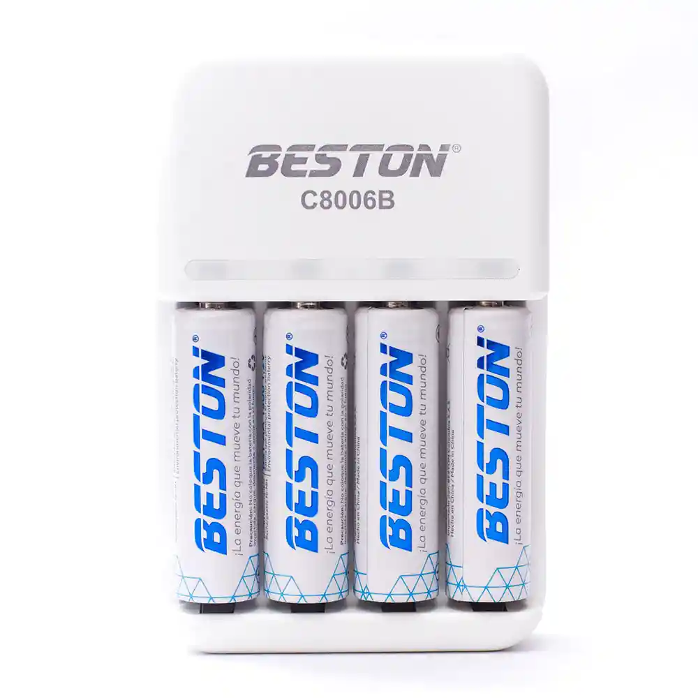 Baterias Beston Aa Recargable X 4 Pack Mas Cargador Pila