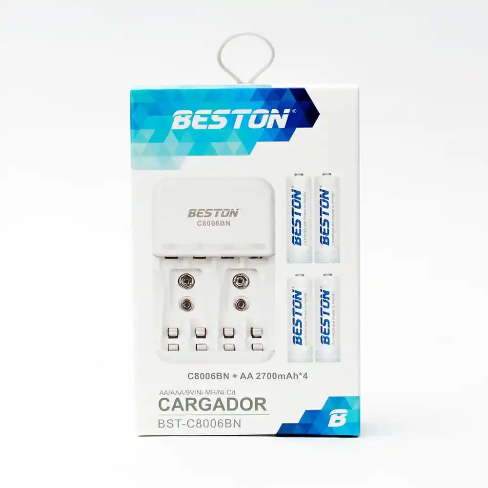 Baterias Beston Aa Recargable X 4 Pack Mas Cargador Pila