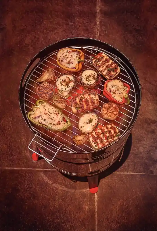 "Grill a Carbón Acero Inoxidable 40,8*74,9 Cm  Churrasco"