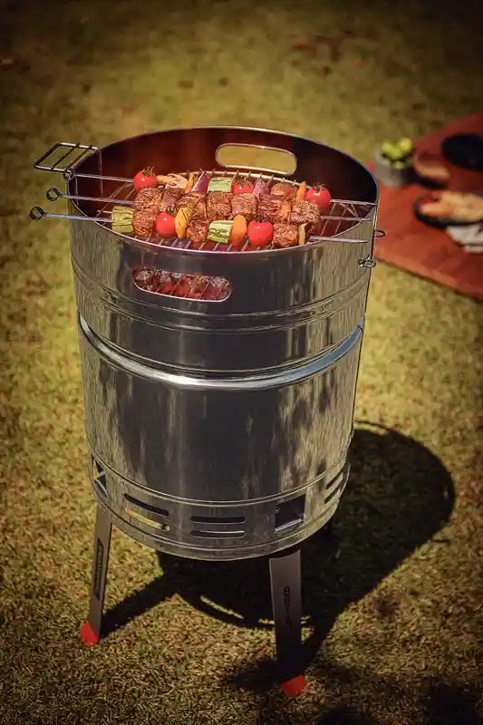 "Grill a Carbón Acero Inoxidable 40,8*74,9 Cm  Churrasco"