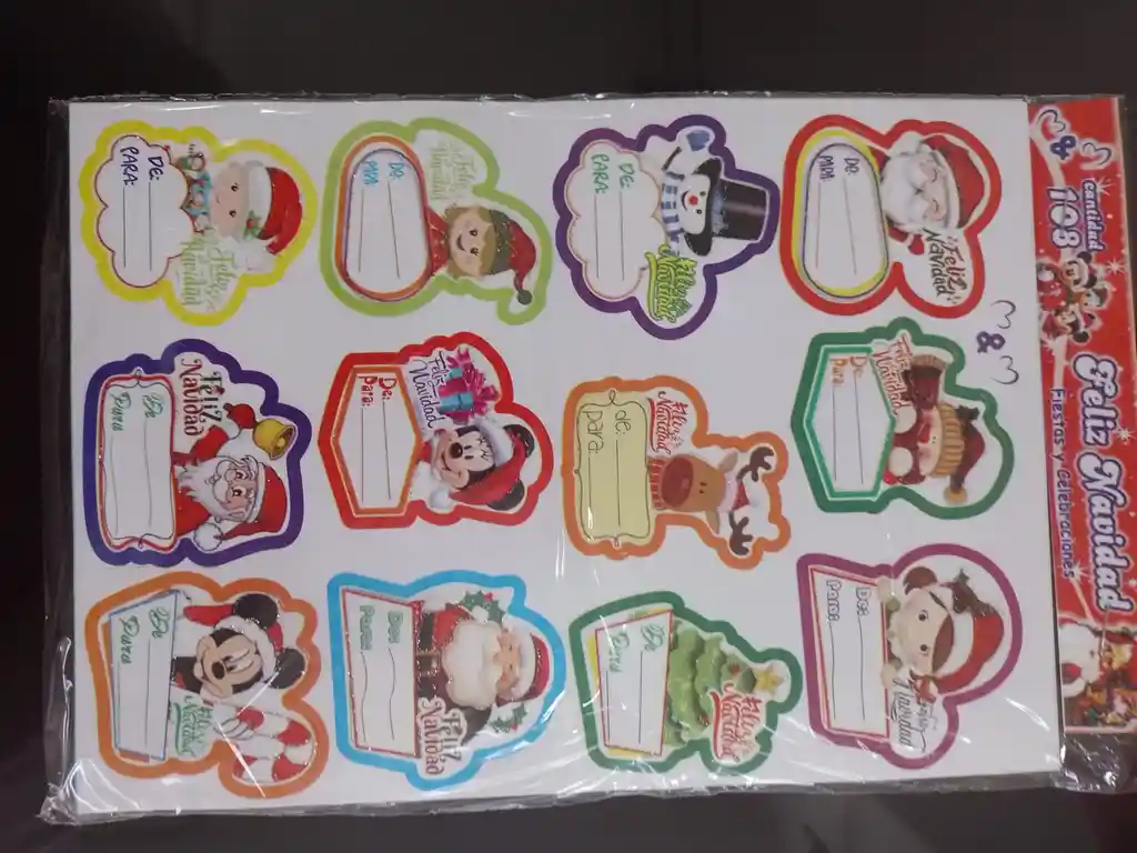 TARJETA ADHESIVA NAVIDEÑA