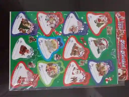 TARJETA ADHESIVA NAVIDEÑA