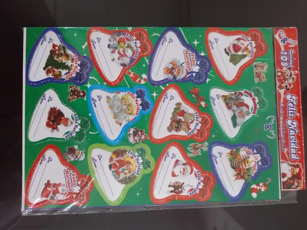 TARJETA ADHESIVA NAVIDEÑA