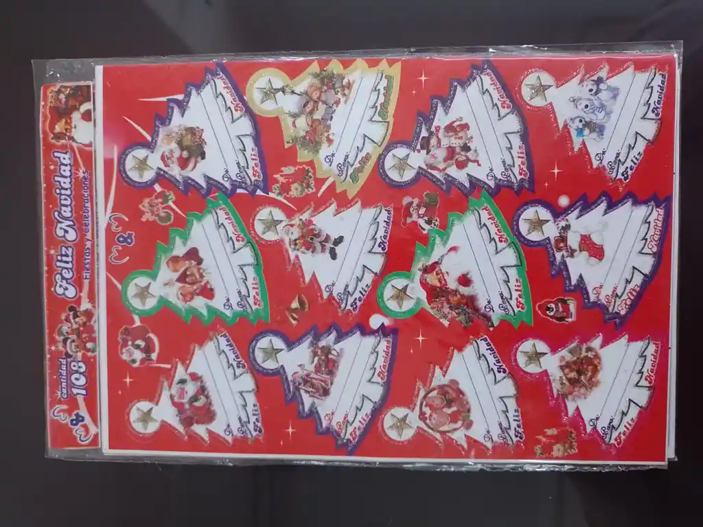 TARJETA ADHESIVA NAVIDEÑA