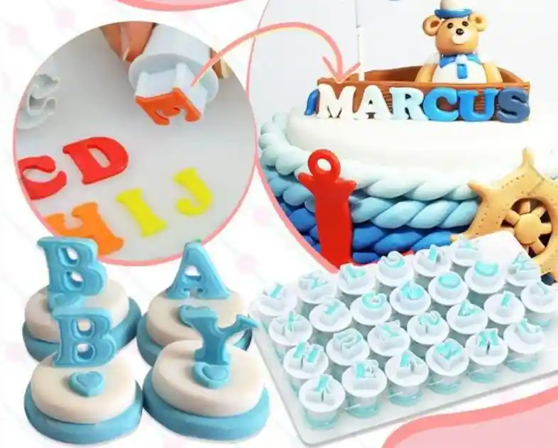 MOLDE CORTADOR DE LETRAS MINUSCULAS PARA FONDANT