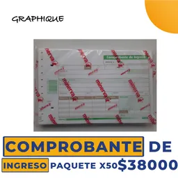 Comprobante de Ingreso Paquete X50