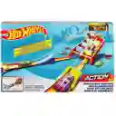  Pista De Carros  Hot Wheels  Reto De Lanzamiento Vueltas Y Choques 