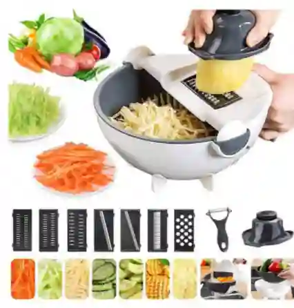 Rallador Cortador  Picador Verduras  Manual Multiuso 9 En 1