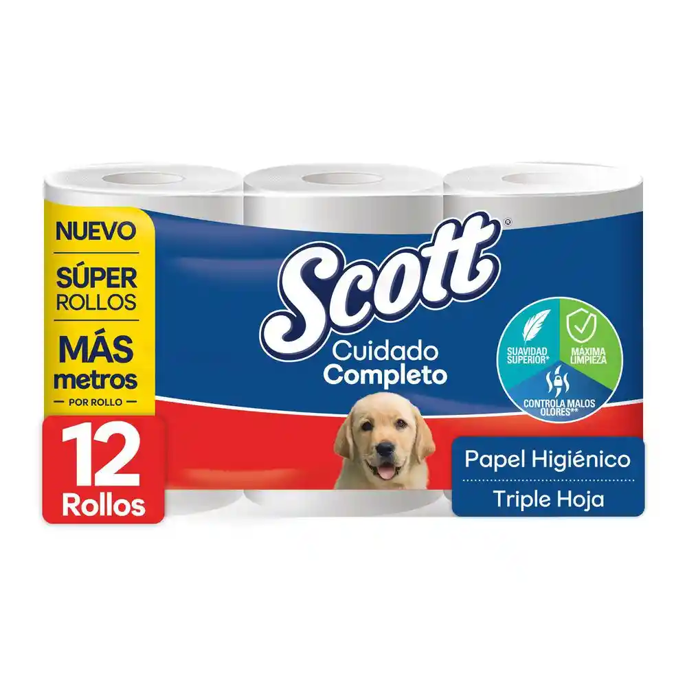 Papel Scott Triple Hoja Cuidado (12 Unidad)