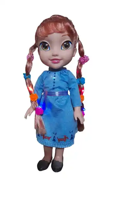 Frozen Muñeca Personaje Ana Con Micrófono / Música Y Luz.