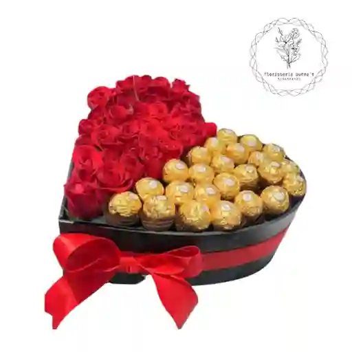 Chocolates Rosas Conen Caja De Corazon
