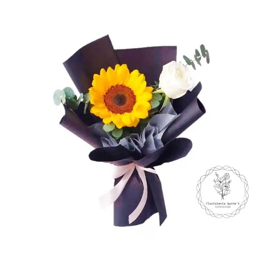 girasol y rosa en  Bouquets 