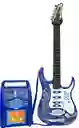 Guitarra Electrica Azul con Amplificador y Microfono
