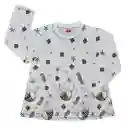 Pijama Niña Alicia Estampada Gris Oscuro Talla 02