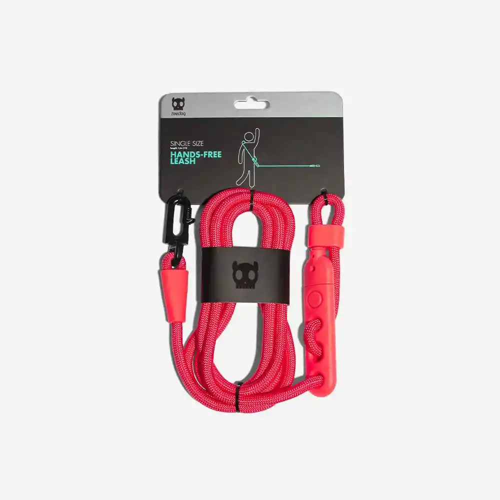 Zeedog Neon Coral Handsfree Leash