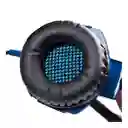  Audífonos gamer Kotion G2000 negro y azul con luz LED