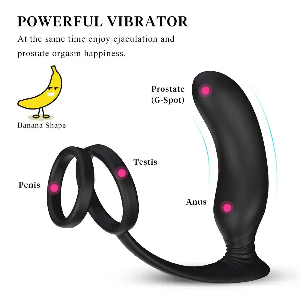 Plug Anal Vibrador con Anillo Lanco Control Remoto