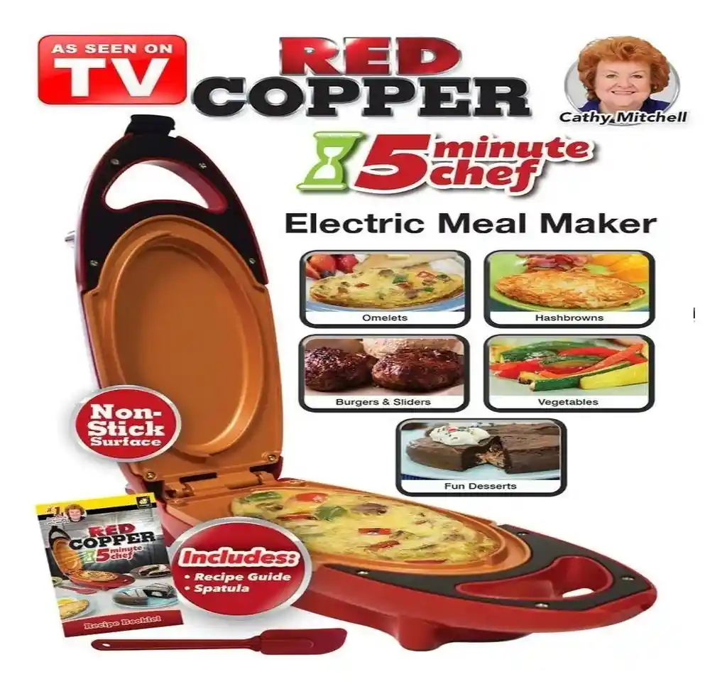  Sarten Electrico Red Copper Ceramica