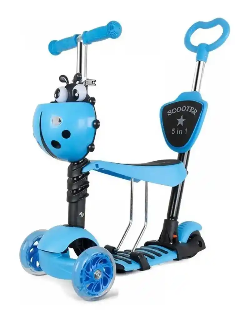  Patineta Scooter Aluminio Silla Ajustable Canasta Mariquita