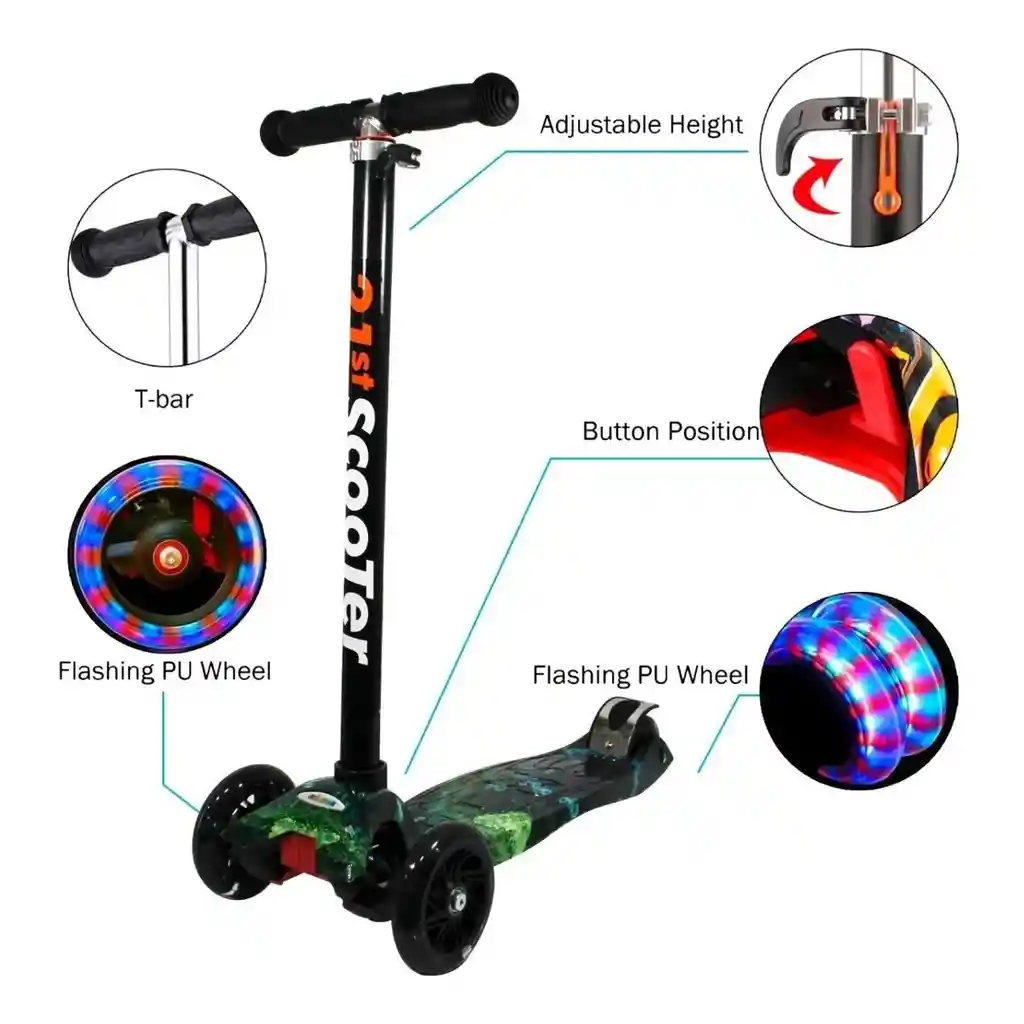 Monopatin Patineta Scooter Para Niño Y Niña Ruedas Con Luces