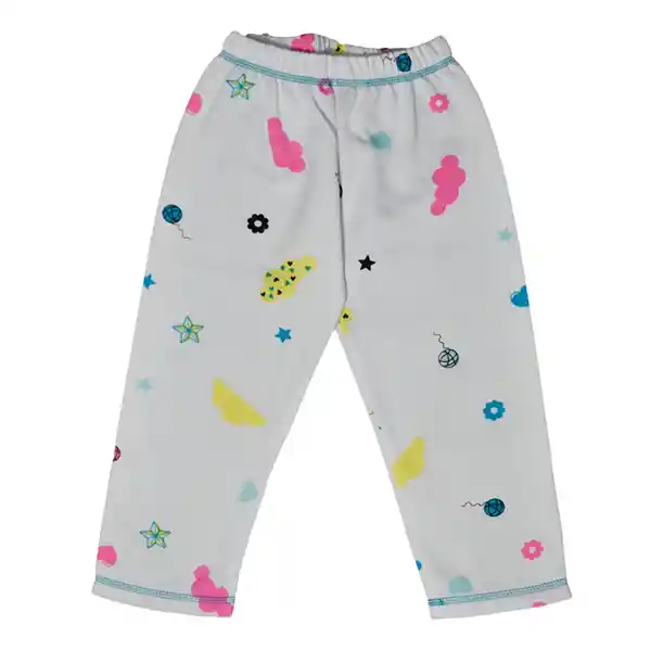 Pijama Niña Alicia Estampada Azul Celeste Talla 08