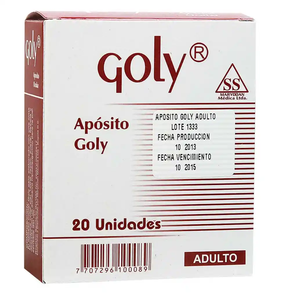 Aposito Ocular Adulto Goly - Cx20 Und