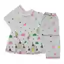 Pijama Niña Alicia Estampada Rosado Medio Talla 10