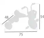  Triciclo para niños Niñas Montable Correpasillos Juguete 