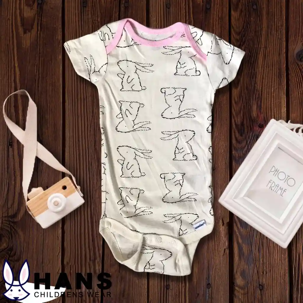Bodies pack 3 Conejo niña - (Talla 3-6)
