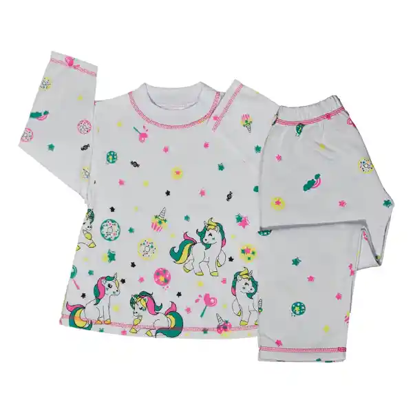 Pijama Niña Alicia Estampada Verde Benetton Talla 10