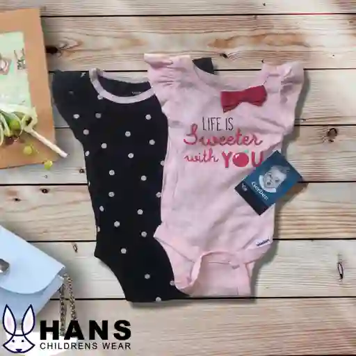 Bodies pack 2 Cherry niña - (Talla 0-3)
