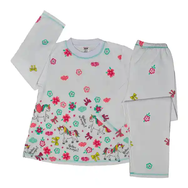 Pijama Niña Alicia Estampada Coral Talla 12