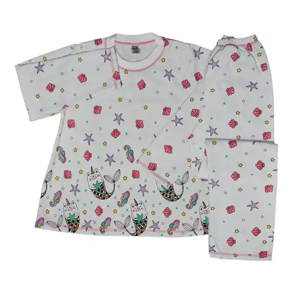 Pijama Niña Alicia Estampada Rosado Talla 12