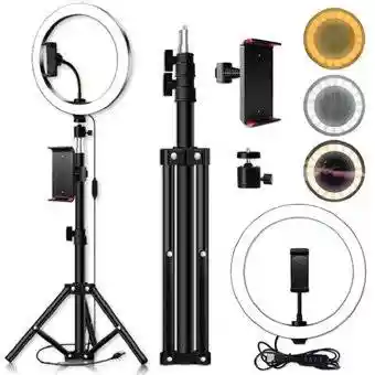 Aro De Luz Led Flash 26 Cm Fotografía Selfie + Trípode