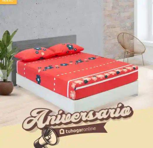 SABANA AJUSTABLE CAMA DOBLE FLORES CON CORAZONES BALNCOS FONDO SALMON 